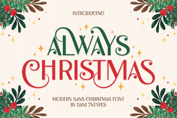 Always Christmas: A Modern Holiday Display Font