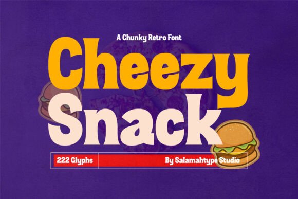 Cheezy Snack: A Bold Retro Font for Memorable Branding