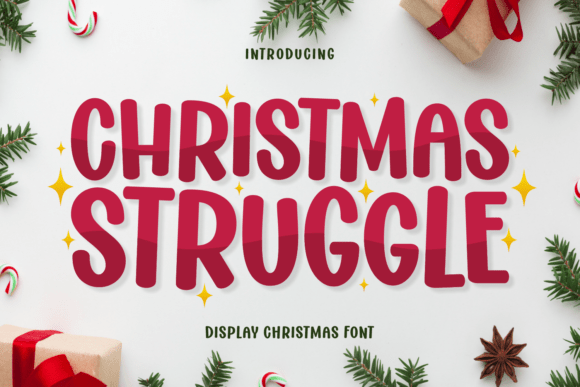 Christmas Struggle: The Bold, Festive Typeface That Captures Holiday Chaos