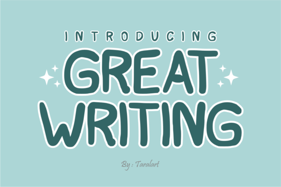 Great Writing: A Bold, Handwritten Display Typeface
