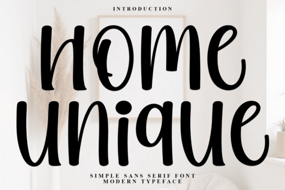 Home Unique: A Festive Typeface for Holiday Designs